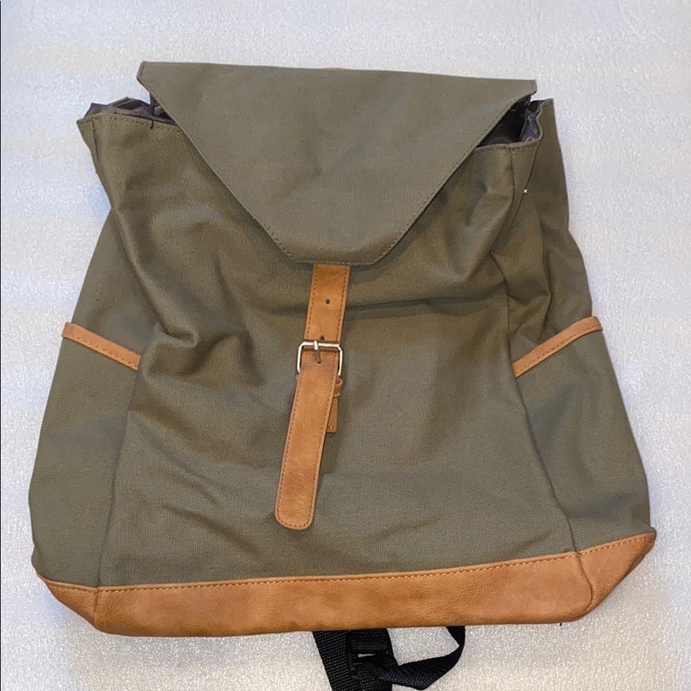 DSW Olive Green and Tan Backpack